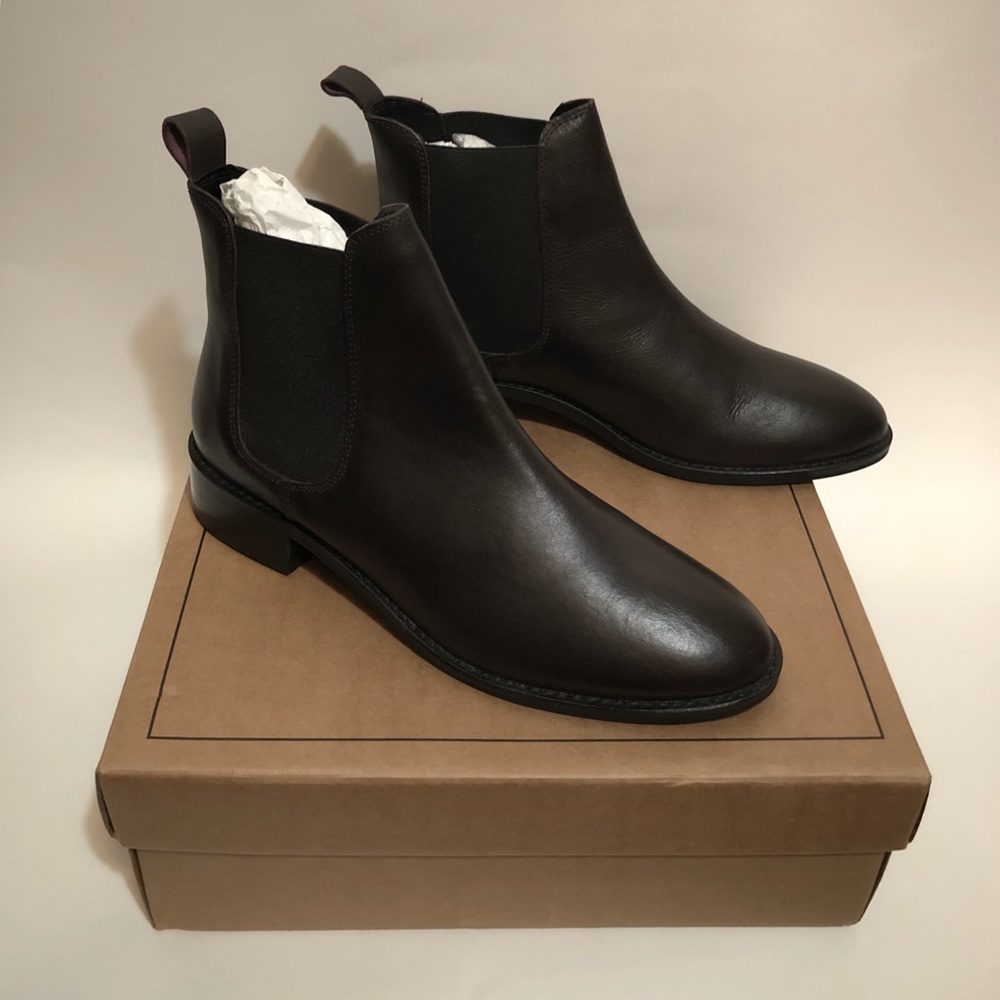ASOS ABSOLUTE Leather Chelsea Ankle Boots Oxblood